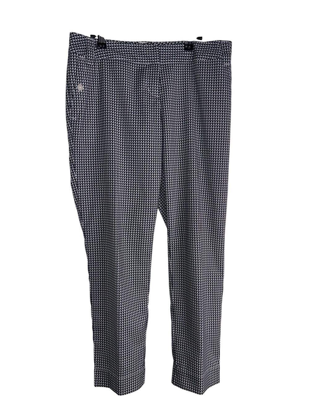 Adidas Golf Black White Geometric Print Capri Pants Size 6